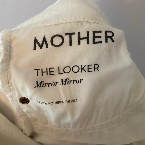 Mother The Looker Skinny Jeans Mirror Mirror White Mid Rise Preppy Women's 27 - Picture 13 of 15